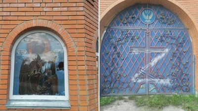 На Рівненщині пошкодили капличку і на воротах церкви УПЦ намалювали "Z" На Рівненщині пошкодили капличку і на воротах церкви УПЦ намалювали "Z"