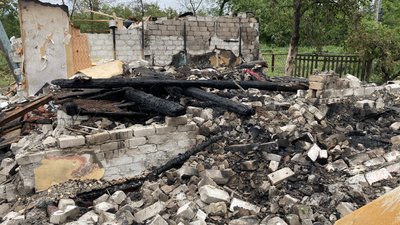 Наслідки обстрілу Хорошевого під Харковом. 12 червня 2023 року. Фото: Дмитро Гребінник/Суспільне Харків