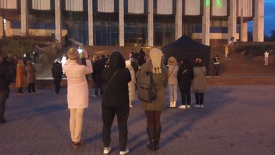 У Києві влаштували світловий перформанс "Чорнобильське Полісся. Темний Рай"