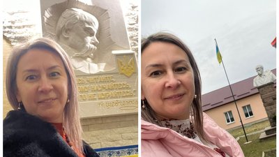 Біля погруддя Шевченка Біля погруддя Шевченка