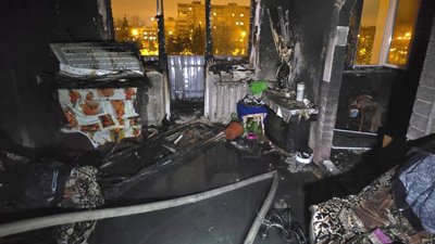 Квартира в Індустріальному районі Харкова, в якій зайнялася пожежа
