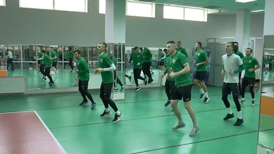 Гравці ФК "Ворскла" під час тренування Гравці ФК "Ворскла" під час тренування