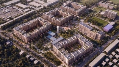 Ескізний проєкт житлового кварталу, який планується звести у Білій Церкві