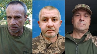 Військові з Буковини Микола Кошкодан, Олександр Гурін та Дмитро Крупко