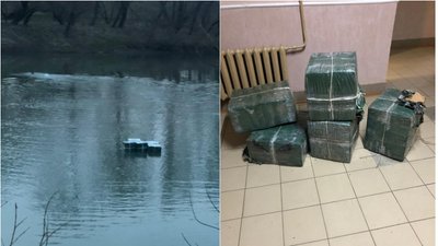 10 ящиків сигарет дістали з Тиси закарпатські прикордонники