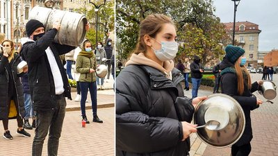 У Кропивницькому працівники ресторанів протестували проти карантинних обмежень У Кропивницькому працівники ресторанів протестували проти карантинних обмежень