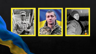 Військові Юрій Оленіч, Олександр Скуба та Микола Набухотний
