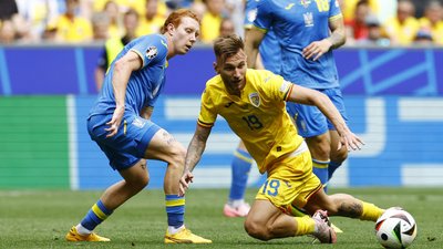 Юхим Конопля у складі збірної України у матчі проти Румунії на Євро-2024 з футболу