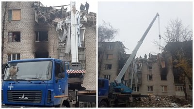 У Святогірську на Донеччині під завалами багатоповерхівки рятувальники знайшли загиблу жінку