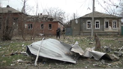 Російські військові обстріляли центр Слов'янська ракетами "С-300", 27 березня 2023 Російські військові обстріляли центр Слов'янська ракетами "С-300", 27 березня 2023