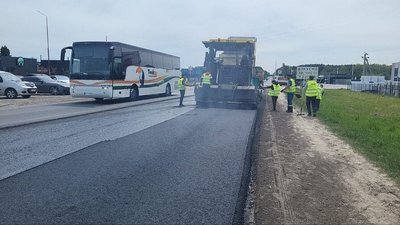 Ремонтні роботи на західному об'їзді Львова
