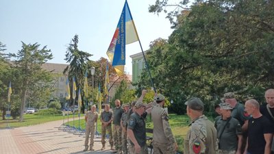 Бойовий прапор, 55 окремий стрілецький батальйон, Тернопіль, серпень 2024