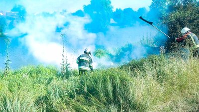 Гасіння пожежі на Київщині