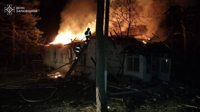 Росіяни атакували "Шахедами" територію навчального полігону ДСНС на Харківщині Росіяни атакували "Шахедами" територію навчального полігону ДСНС на Харківщині