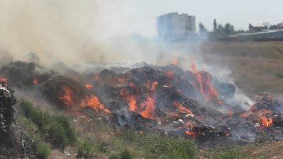 У Херсоні горіло сміттєзвалище