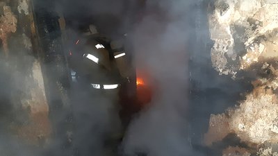 Фото з місця пожежі у селі Литвинівка Решетилівського району Фото з місця пожежі у селі Литвинівка Решетилівського району