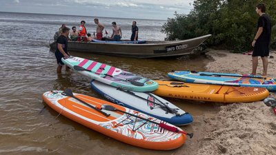 сапи, корпоратив на SUP-дошках