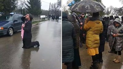На Буковині до однієї церкви прийшли віряни двох релігійних громад. Церкву оточила поліція На Буковині до однієї церкви прийшли віряни двох релігійних громад. Церкву оточила поліція
