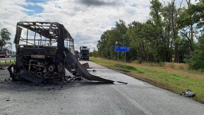 Пасажири Неоплана, який потрапив у ДТП на Житомирщині, розповіли, як рятувалися з палаючого автобуса