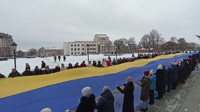 прапор з Умані до дня Соборності прапор з Умані до дня Соборності