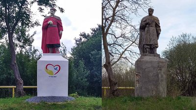 У селі на Львівщині оновили пам'ятник Хмельницькому: що кажуть експерти та місцеві мешканці