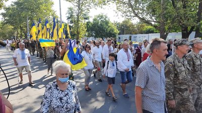 Молитва за Україну та урочиста хода - у Херсоні святкують День незалежності Молитва за Україну та урочиста хода - у Херсоні святкують День незалежності