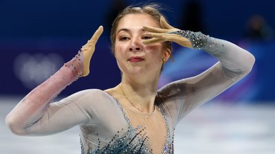 Австрійська фігуристка Ольга Мікутіна у короткій програмі Олімпіади-2026