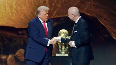 Президент США Дональд Трамп і президент ФІФА Джанні Інфантіно, ЧС-2026 з футболу