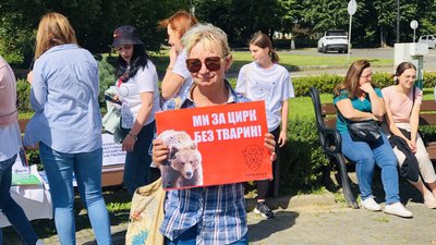"Ні" дельфінаріям і жорстокому поводженню з безпритульними: в Ужгороді провели зоозахисний марш "Ні" дельфінаріям і жорстокому поводженню з безпритульними: в Ужгороді провели зоозахисний марш