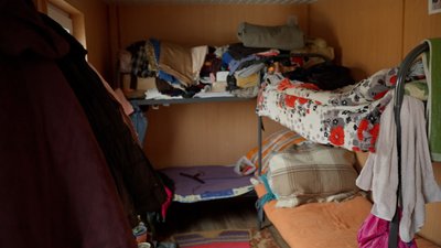 Вагончик, де родина Литовків живе з листопада 2022 року Вагончик, де родина Литовків живе з листопада 2022 року