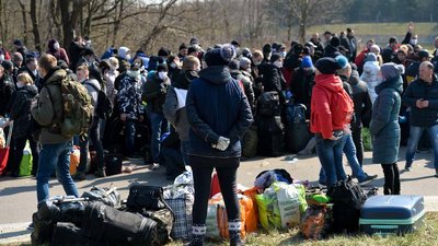 Українці на польському кордоні