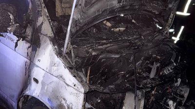 Підпал мікроавтобуса у Львові