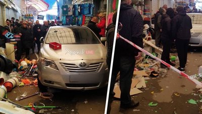 У торговельні ряди "Барабашово" у Харкові в'їхав автомобіль: є травмовані У торговельні ряди "Барабашово" у Харкові в'їхав автомобіль: є травмовані
