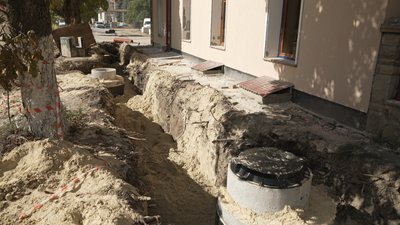 рів, ремонт дороги, знайшли кістки, теребовля