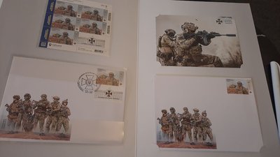 Угорі – блок марок і листівка, унизу – погашений і непогашені конверти першого дня Угорі – блок марок і листівка, унизу – погашений і непогашені конверти першого дня