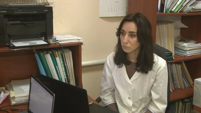 На фото Катерина Блінова з Бучі. На фото Катерина Блінова з Бучі.