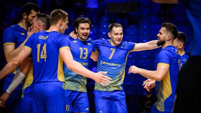 Україна святкує перемогу над Бразилією у Лізі націй з волейболу