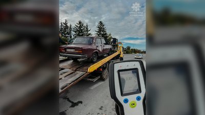 Зупинили п'яного водія з перевищенням норми алкоголю у крові у понад 14 разів