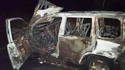 На Чернігівщині вщент згорів позашляховик