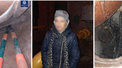 У Дніпрі патрульні спіймали ймовірну крадійку кабелю