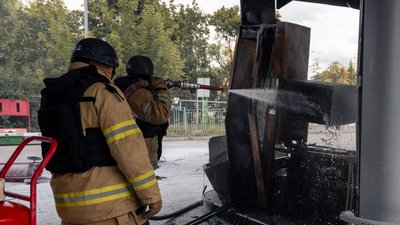 азс, заправка, рятувальники