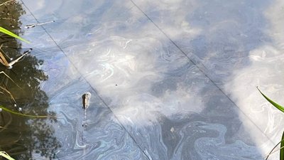 Виток нафтопродуктів у озеро Кирилівське після атаки РФ