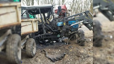 Ймовірно, протитанкова міна: в Іванівській громаді на Чернігівщині підірвався трактор Ймовірно, протитанкова міна: в Іванівській громаді на Чернігівщині підірвався трактор