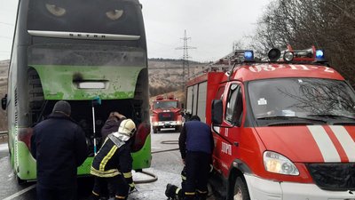 В автобусі "Італія — Україна", який загорівся на Закарпатті, ніхто не травмувався