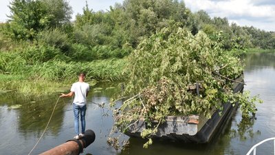 У Луцьку розчищають річку Стир від повалених дерев