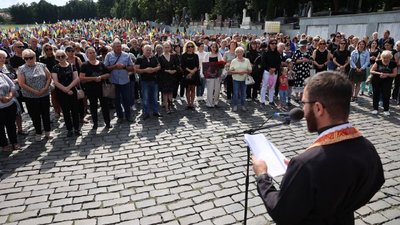 У Львові вшанували пам'ять загиблих в Оленівці У Львові вшанували пам'ять загиблих в Оленівці