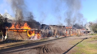 Пожежа після удару