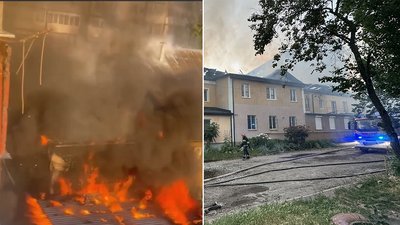 Горить двоповерхова будівля. Кропивницький. 27 червня 2026 року