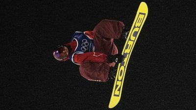 Марк МакМорріс під час тренування з бігейру перед стартом на Олімпіаді-2026