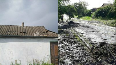 Пошкодженні будинки та вирвані дерева. Аджамською громадою пронісся буревій Пошкодженні будинки та вирвані дерева. Аджамською громадою пронісся буревій